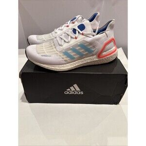 Adidas UltraBoost Summer RDY  Men's 8.5 Running Shoe White Blue Orange NIB